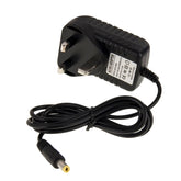 Adaptador de corriente con enchufe británico de CA 100-240 V a CC 6 V 2 A, puntas: 5,5 x 2,1 mm, longitud del cable: aproximadamente 1,2 m, enchufe británico de CC 6 V 2 A